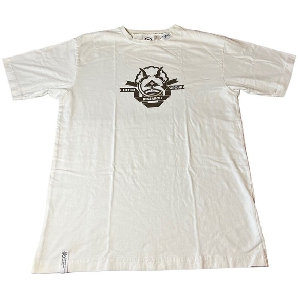 LRG Lifted Research Group Graphic Tree & Bird Design White T-shirt Mens Size Med - Picture 1 of 6